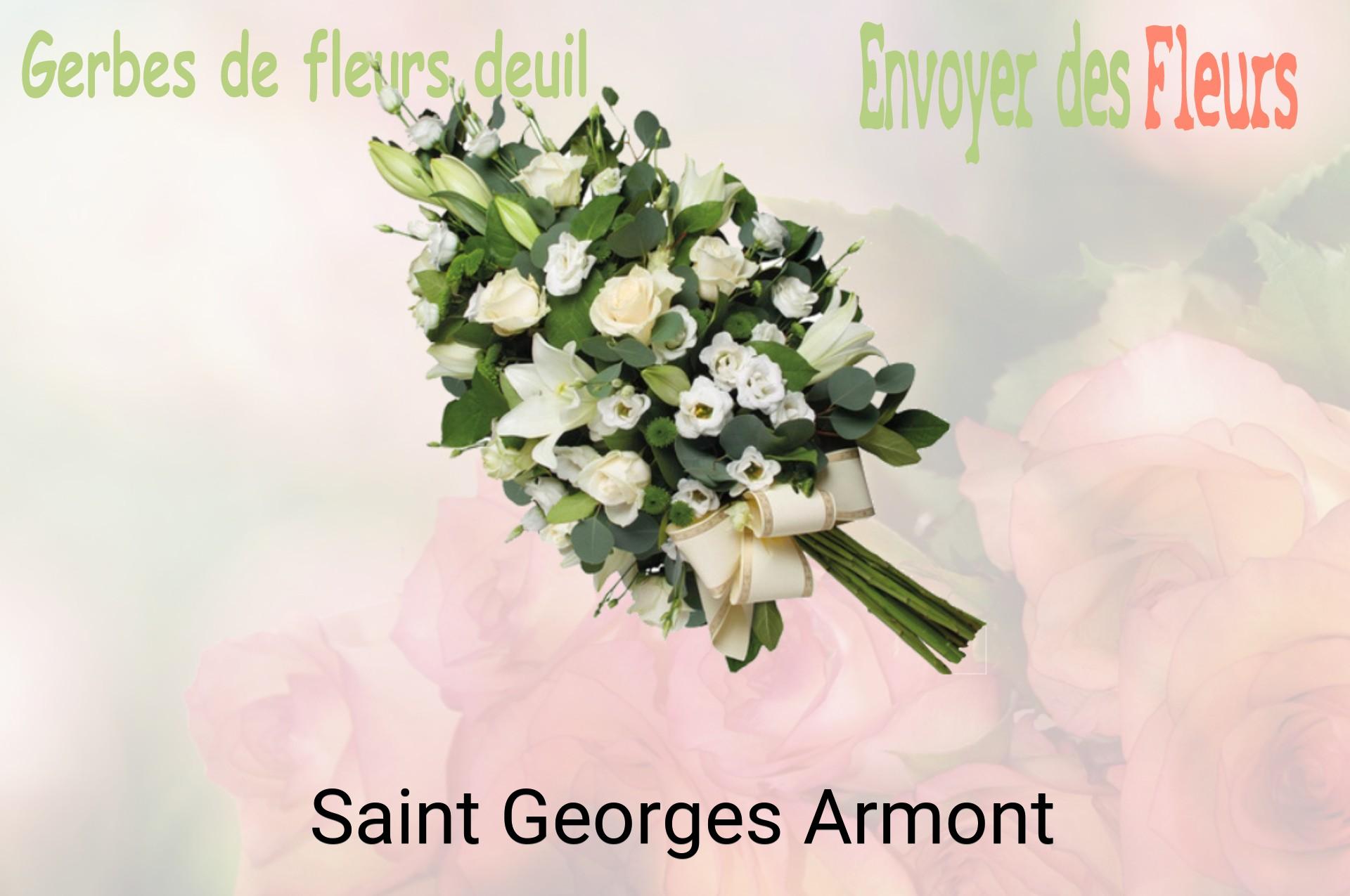 Gerbe de fleurs de deuil livrée à Saint-Georges-Armont